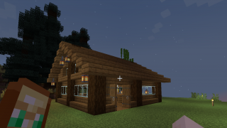 Minecraft Spruce starter house Schematic (litematic)